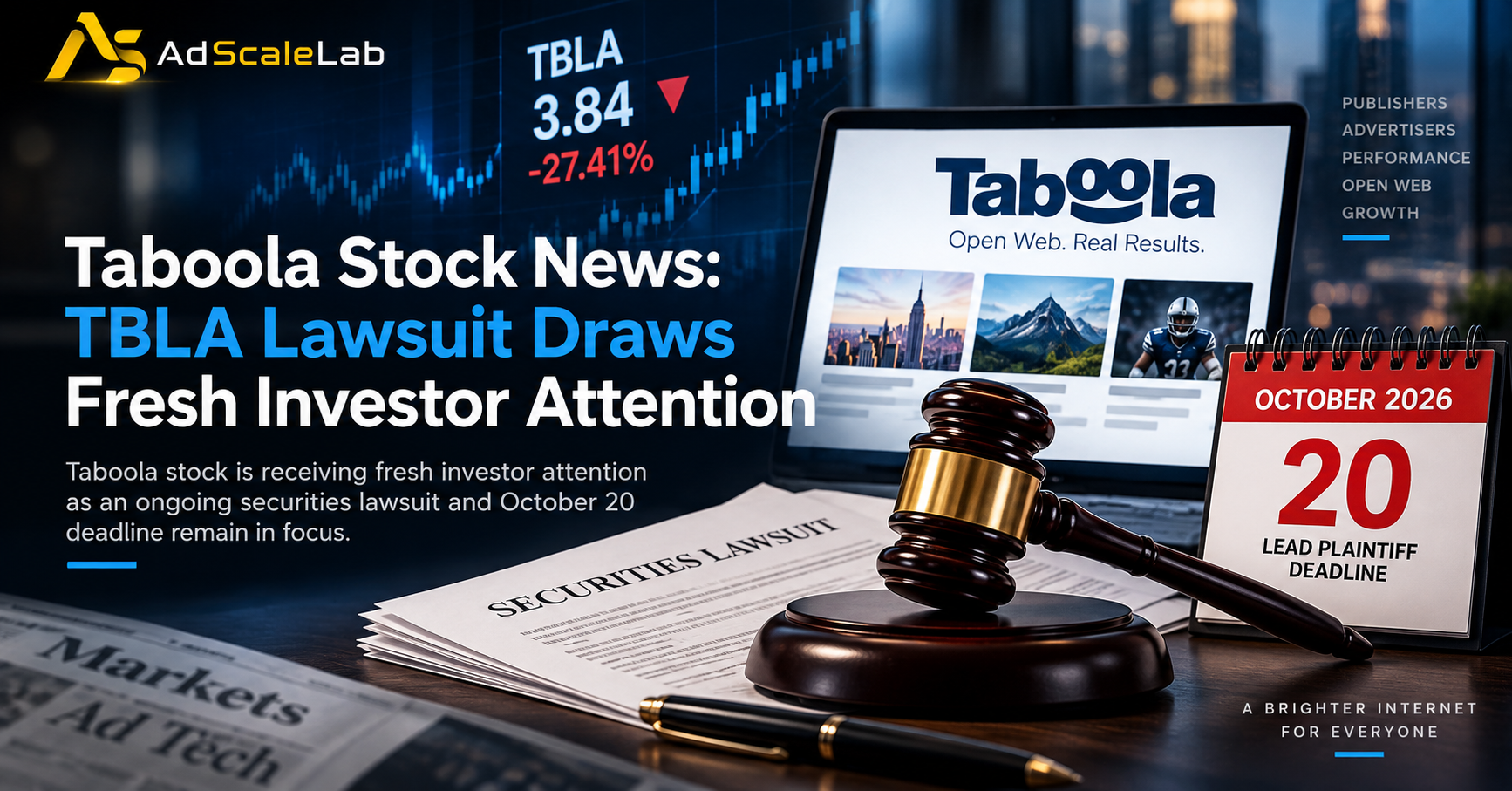 Taboola Stock News TBLA Lawsuit Draws Fresh Investor Attention