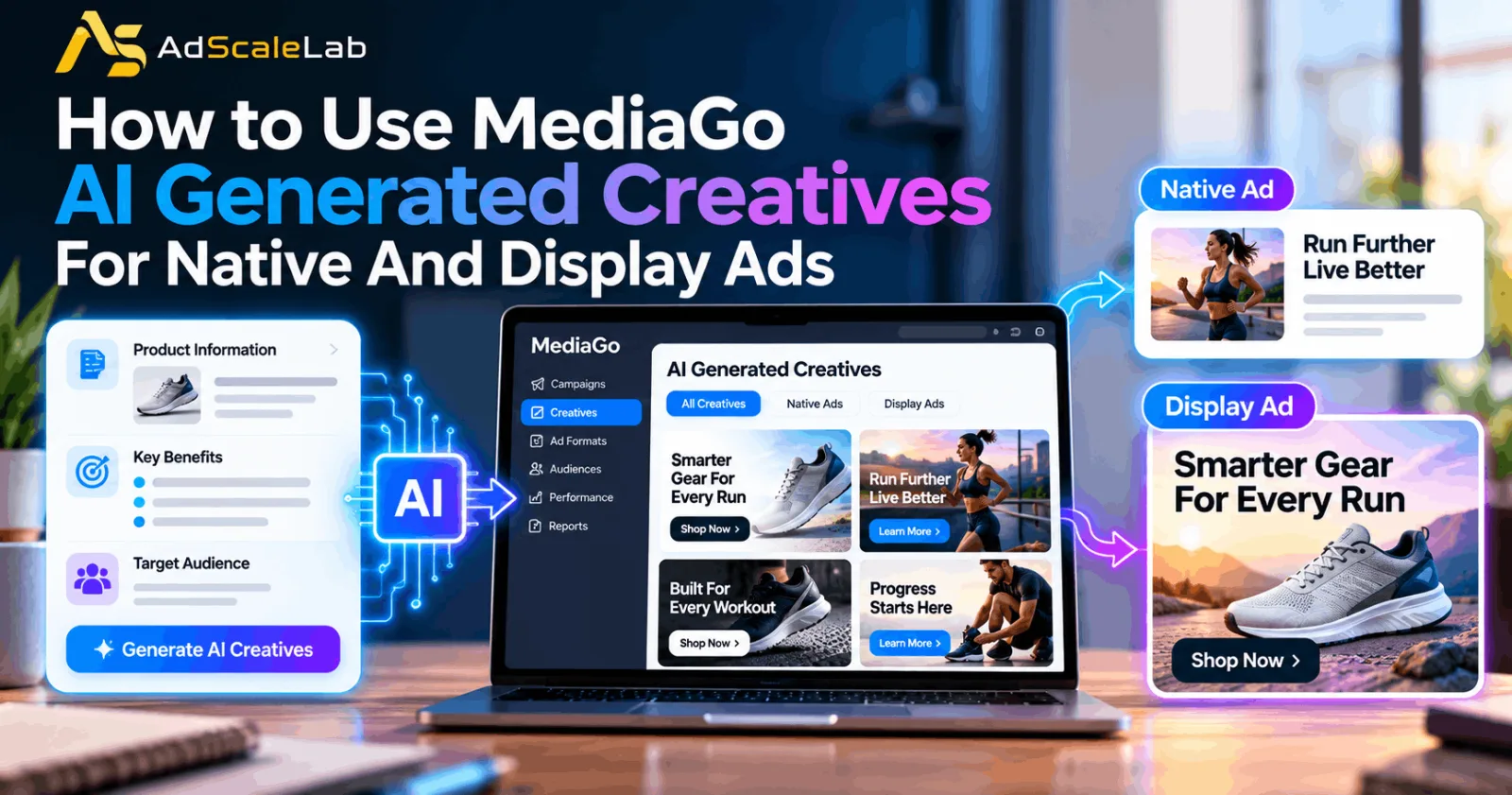 How To Use MediaGo AI Generated Creatives For Native And Display Ads