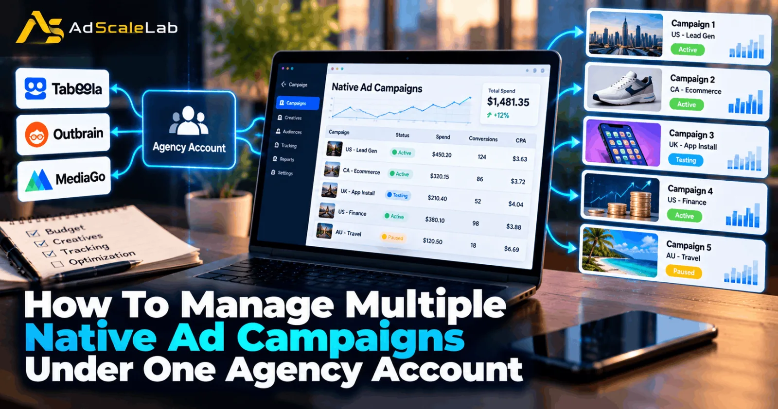 How To Manage Multiple Native Ad Campaigns Under One Agency Account
